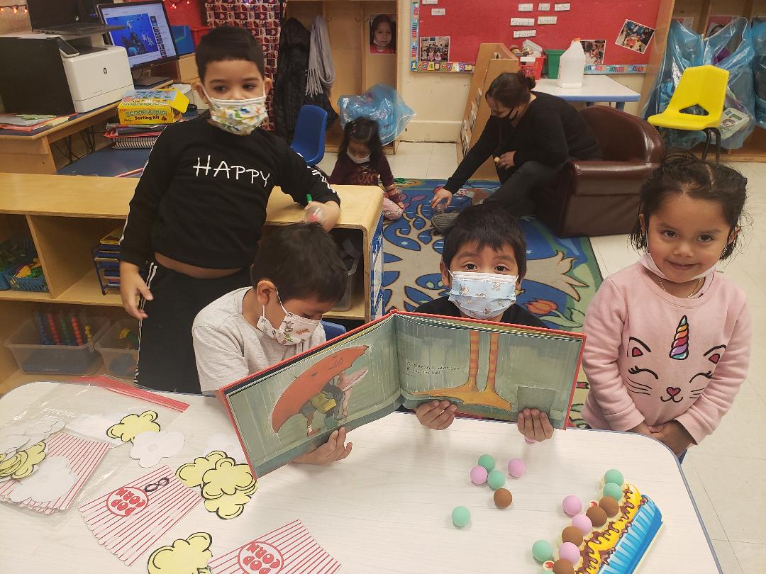 Johnson & Johnson volunteers provided classroom activities aligned with books they read virtually to preschoolers